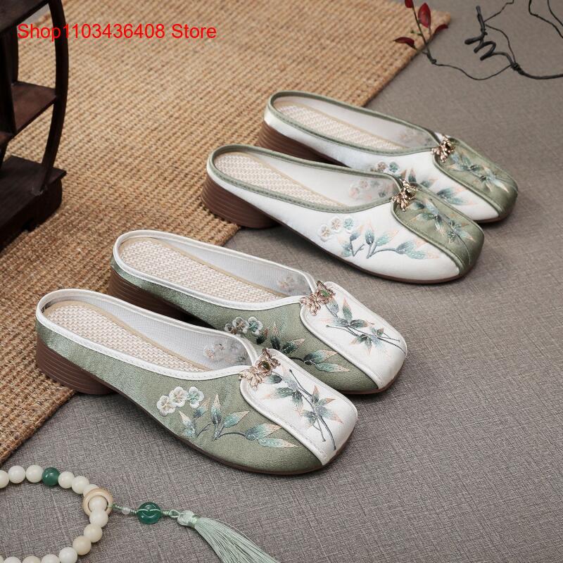 Ethnic Fashion Style - Nouvelles pantoufles brodées pour la maison,