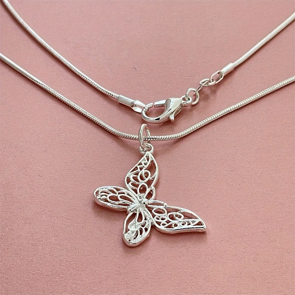 Ethnic Fashion Design - Colliers papillon y2k en argent Sterling