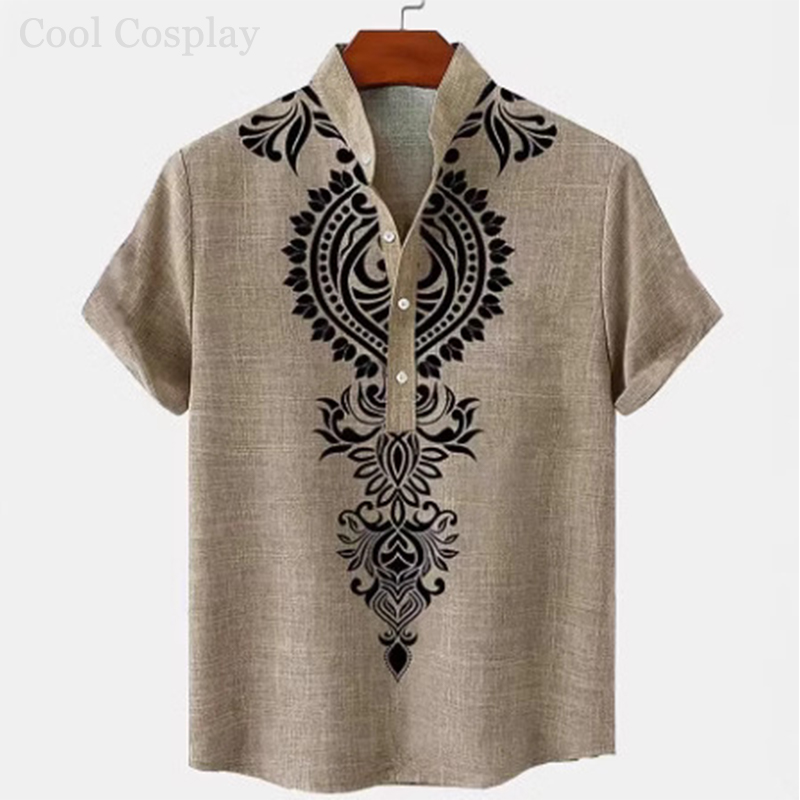Chemise Henley rétro pour homm - Ethnic Fashion Style avis et prix