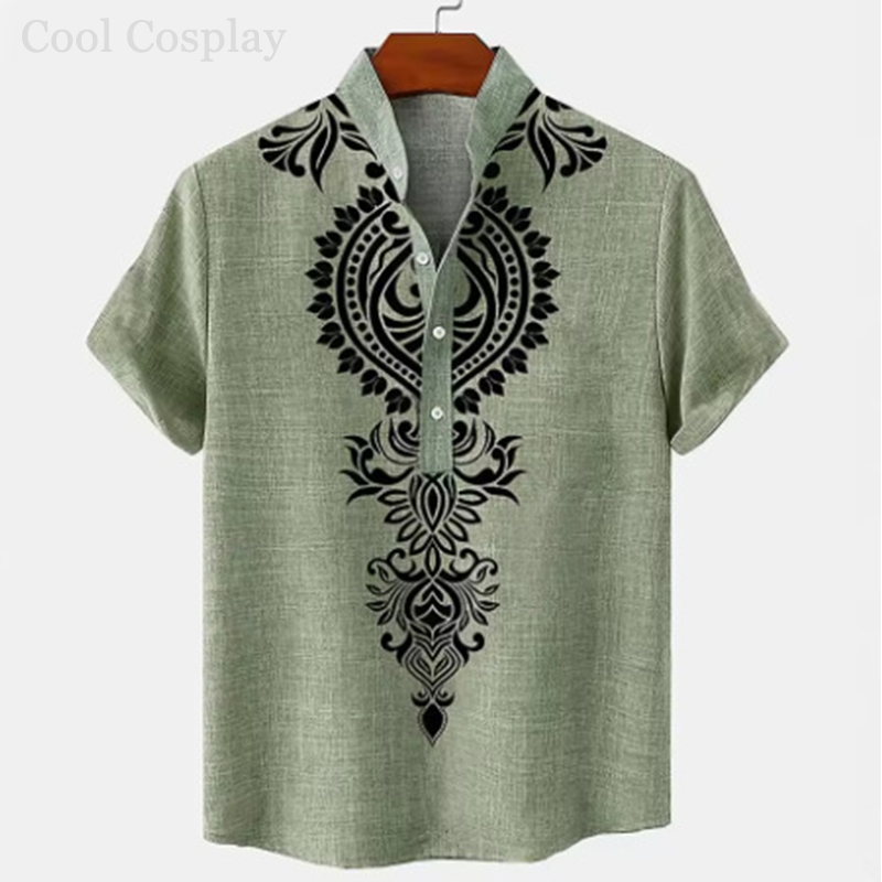 Chemise Henley rétro pour homm - Ethnic Fashion Style avis et prix