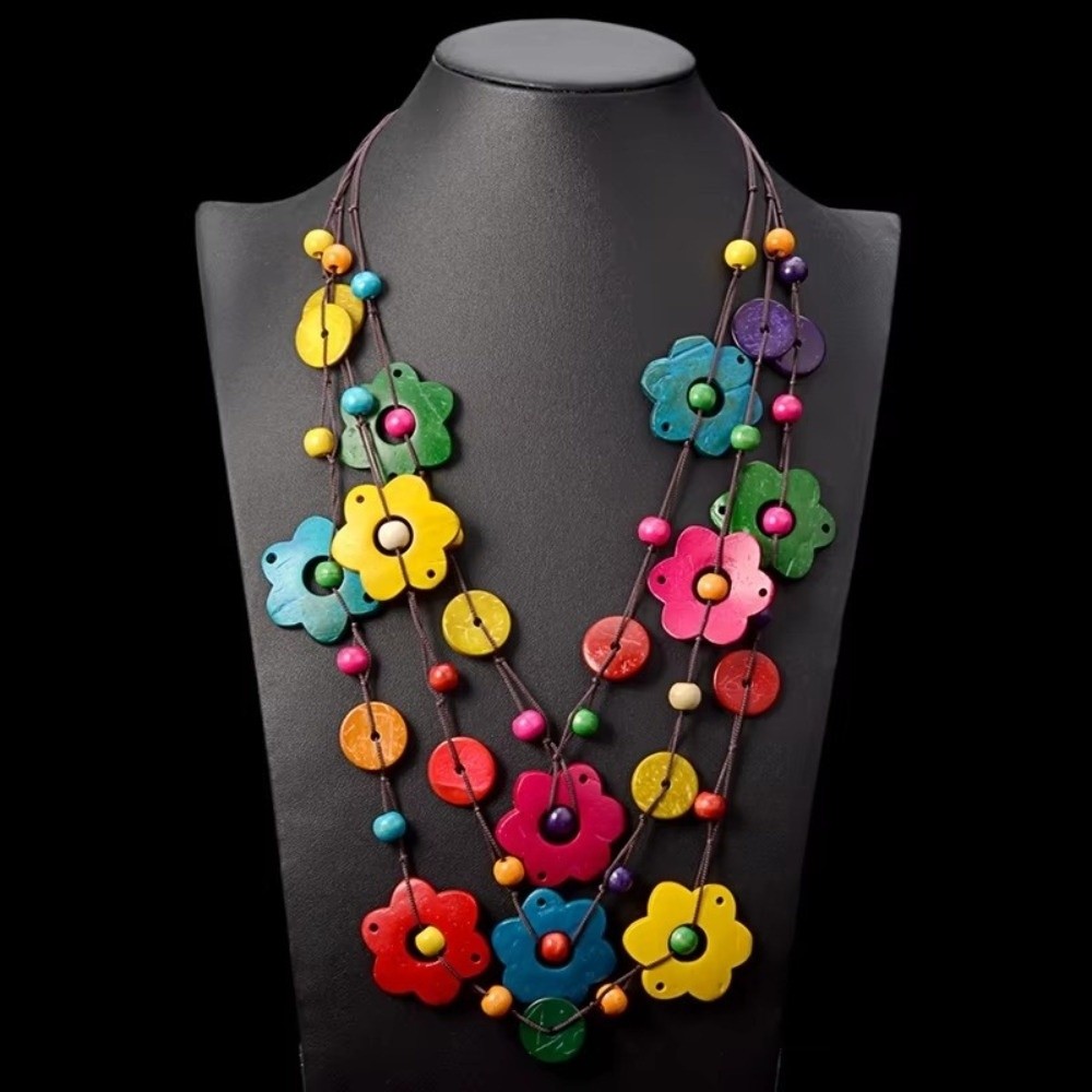 Collier long ethnique bohème m - Y2K Ethnic Fashion avis et prix