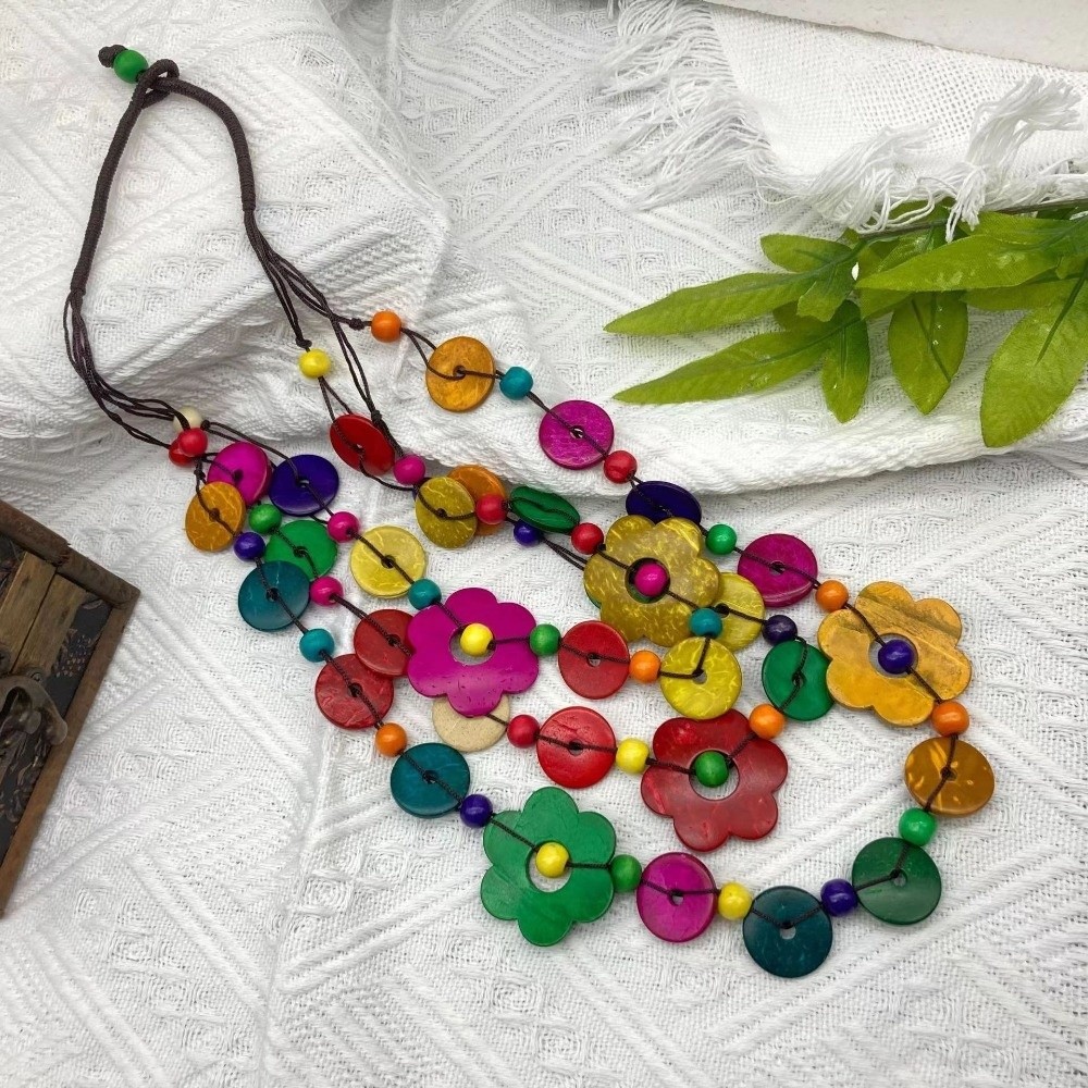 Collier long ethnique bohème m - Y2K Ethnic Fashion avis et prix