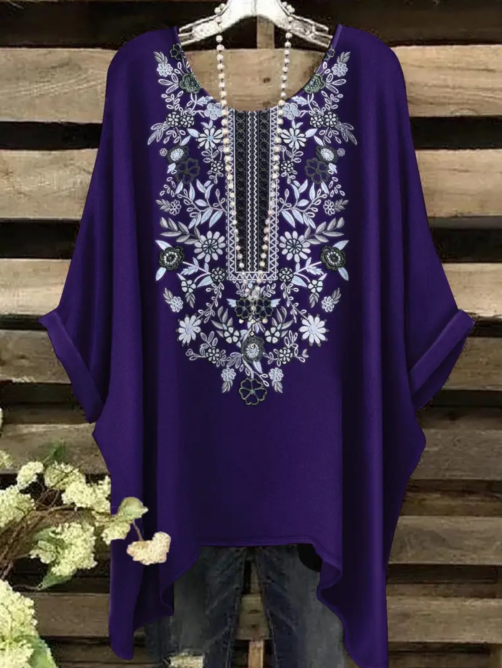 Bohème Chic surdimensionné T-S - Ethnic Chic Fashion avis et prix