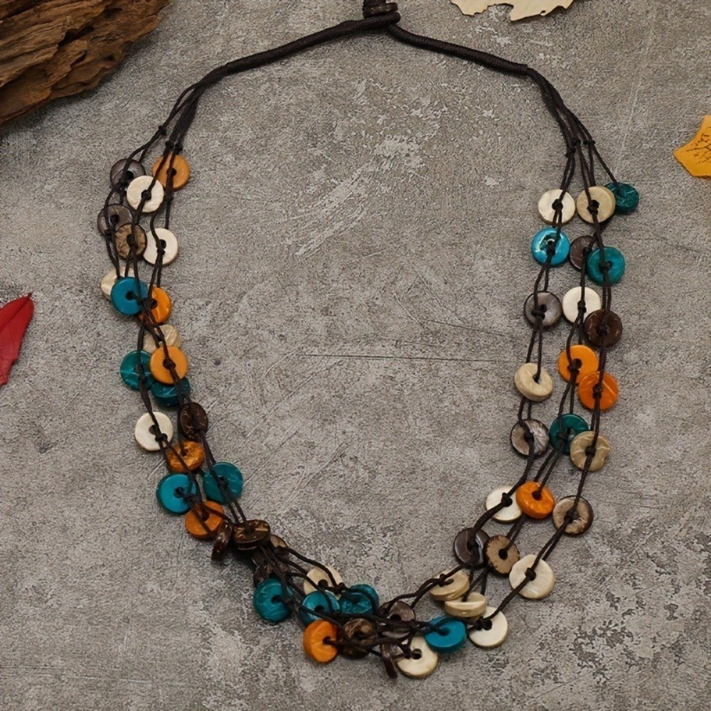 Collier ethnique bohème perlé, - Y2K Ethnic Fashion avis et prix