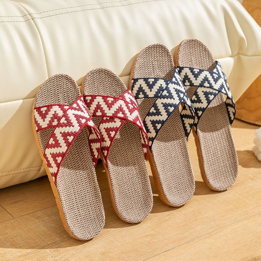 Chaussons croisés en lin style - Ethnic Fashion Style avis et prix